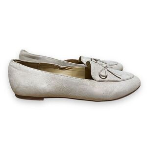 J Crew‎ Shoes Women’s 7 Beige Bow Loafers BN853 Almond Toe Flat